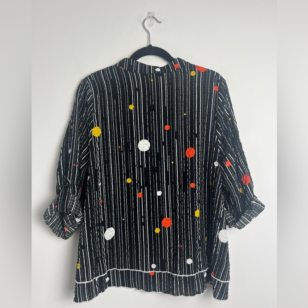 Moonlight Polka Dot Stripe Toggle Button Front Ro… - image 2